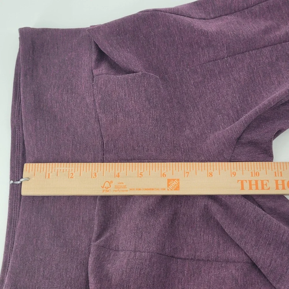 Prana Leggings Womens Medium Purple‎ Heathered High Rise Seamed Yoga Pants
